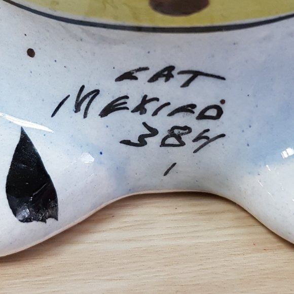 Mexican Hand Painted Pottery Frog - Picture 8 of 11